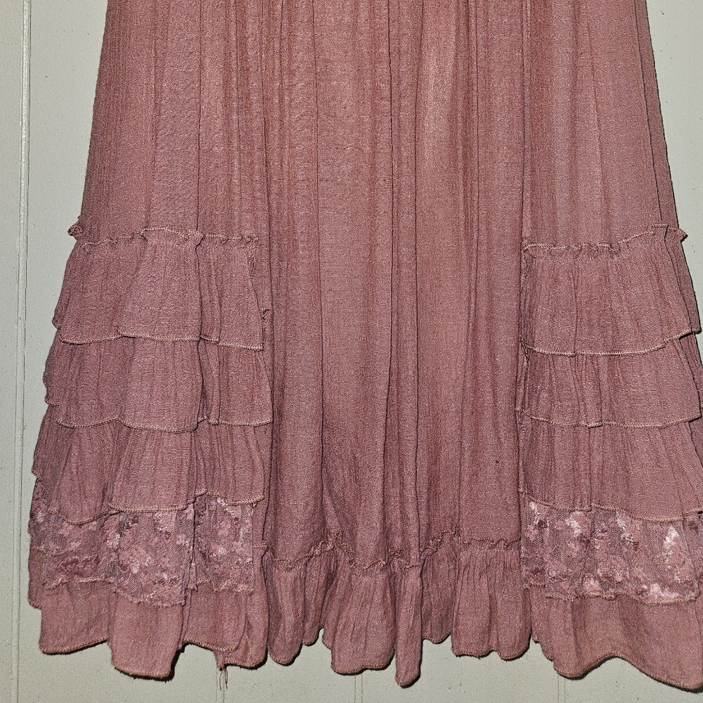 Paisley Vine Dusty Rose Sleeveles Tunic Dress - Picture 4 of 4